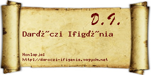 Daróczi Ifigénia névjegykártya